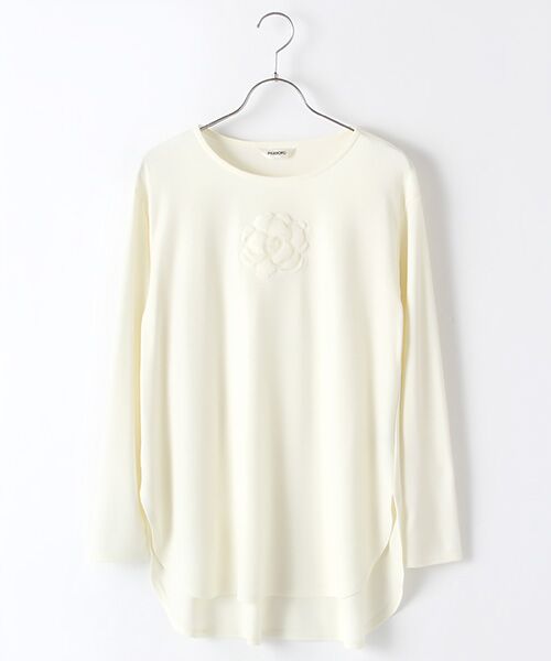 INGEBORG / インゲボルグ カットソー | 【OUTLET】ふわふわカメリア付カットソー（オフ）