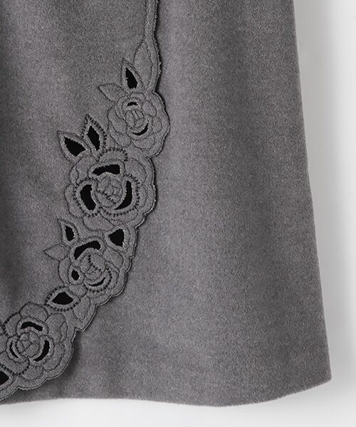 INGEBORG / インゲボルグ ロング・マキシ丈スカート | 【アウトレット】アンゴラビーバーフラワーカットスカート | 詳細4