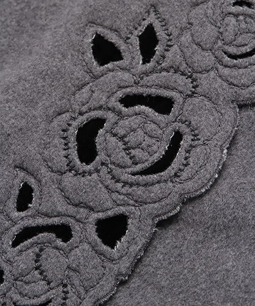 INGEBORG / インゲボルグ ロング・マキシ丈スカート | 【アウトレット】アンゴラビーバーフラワーカットスカート | 詳細6