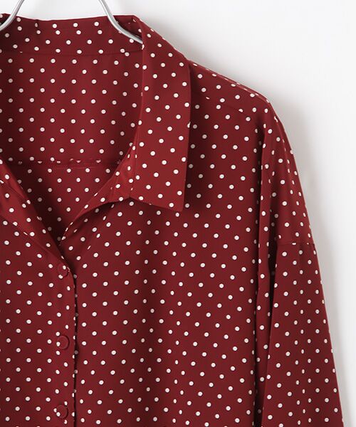 セール】 【OUTLET】デシンドットブラウス （シャツ・ブラウス