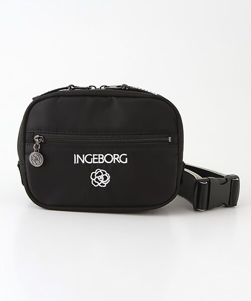 INGEBORG / インゲボルグ メッセンジャーバッグ・ウエストポーチ | 【OUTLET】ロゴ＆カメリアテープコンパクトボディバッグ | 詳細1