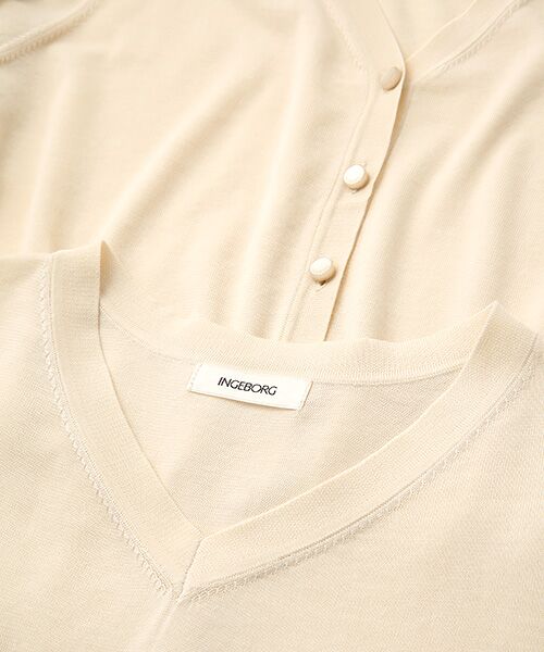 INGEBORG / インゲボルグ カーディガン・ボレロ | 【OUTLET】シルクコットンニットアンサンブル | 詳細2
