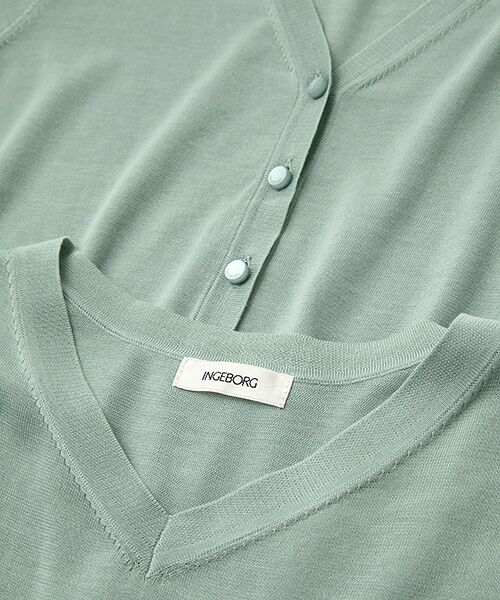INGEBORG / インゲボルグ カーディガン・ボレロ | 【OUTLET】シルクコットンニットアンサンブル | 詳細9