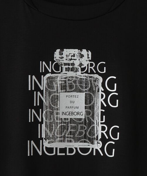 INGEBORG / インゲボルグ カットソー | 【OUTLET】ロゴ＆メタリック香水瓶プリントカットソー | 詳細1