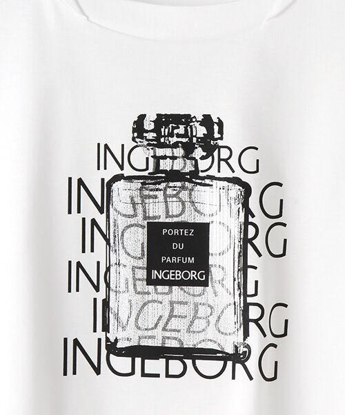 INGEBORG / インゲボルグ カットソー | 【OUTLET】ロゴ＆メタリック香水瓶プリントカットソー | 詳細2