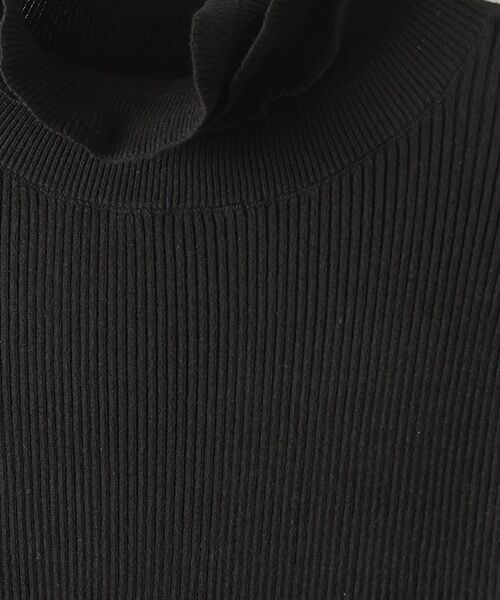 INGEBORG / インゲボルグ ニット・セーター | 【OUTLET】リブフリルタートルネックセーター | 詳細1