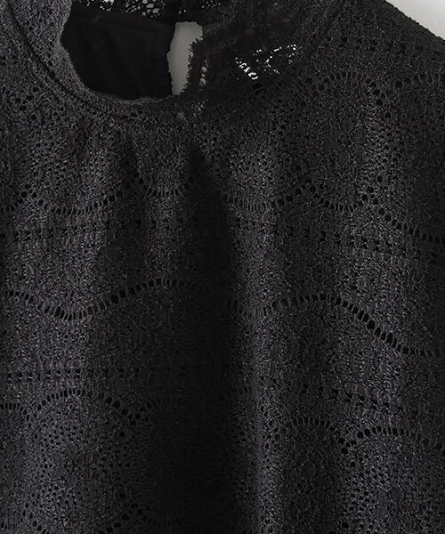 INGEBORG / インゲボルグ シャツ・ブラウス | 【OUTLET】ウール調レースハイネックブラウス | 詳細1