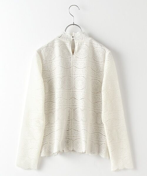 INGEBORG / インゲボルグ シャツ・ブラウス | 【OUTLET】ウール調レースハイネックブラウス | 詳細2