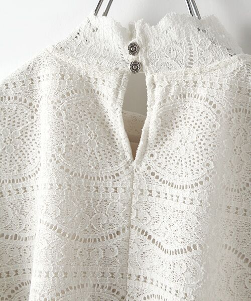 INGEBORG / インゲボルグ シャツ・ブラウス | 【OUTLET】ウール調レースハイネックブラウス | 詳細5