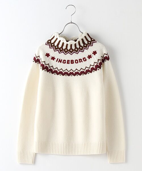 INGEBORG / インゲボルグ ニット・セーター | 【OUTLET】タスマニアラムウールニットプルオーバー（オフ）