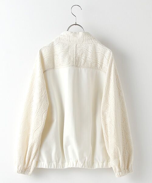 INGEBORG / インゲボルグ ブルゾン | 【OUTLET】ウール調レースハイブリッドブルゾン | 詳細2