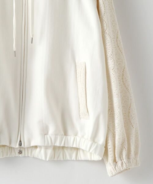 INGEBORG / インゲボルグ ブルゾン | 【OUTLET】ウール調レースハイブリッドブルゾン | 詳細4