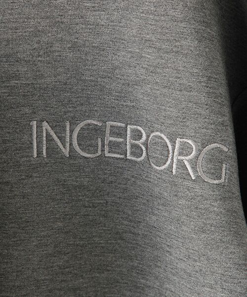 INGEBORG / インゲボルグ パーカー | 【OUTLET】ロゴ刺繍入フーディフリルロングパーカー | 詳細7