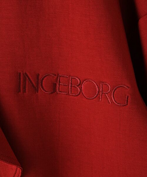 INGEBORG / インゲボルグ パーカー | 【OUTLET】ロゴ刺繍入フーディフリルロングパーカー | 詳細8