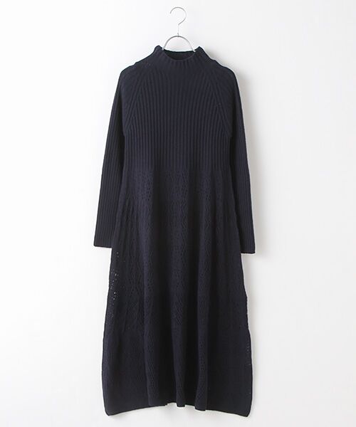 セール】 【OUTLET】すかし編ニットロングワンピース （ロング