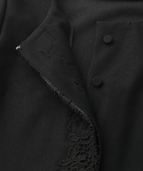 INGEBORG / インゲボルグ ノーカラージャケット | 【OUTLET】エンブロイダリーレースアクセントカーディガンジャケット | 詳細4