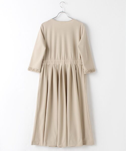 セール中！インゲボルグ　ピンタック ピコフリル　フレア　ロングワンピース フレンチピオニーpt.ワンピース （ロング・マキシ丈ワンピース