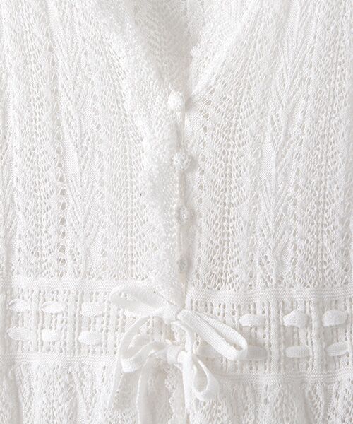 INGEBORG / インゲボルグ カーディガン・ボレロ | 【OUTLET】すかし編みロングニットカーディガン | 詳細1