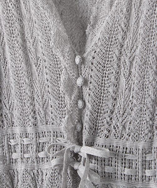 INGEBORG / インゲボルグ カーディガン・ボレロ | 【OUTLET】すかし編みロングニットカーディガン | 詳細2