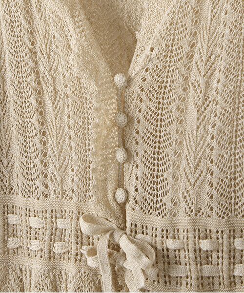 INGEBORG / インゲボルグ カーディガン・ボレロ | 【OUTLET】すかし編みロングニットカーディガン | 詳細3
