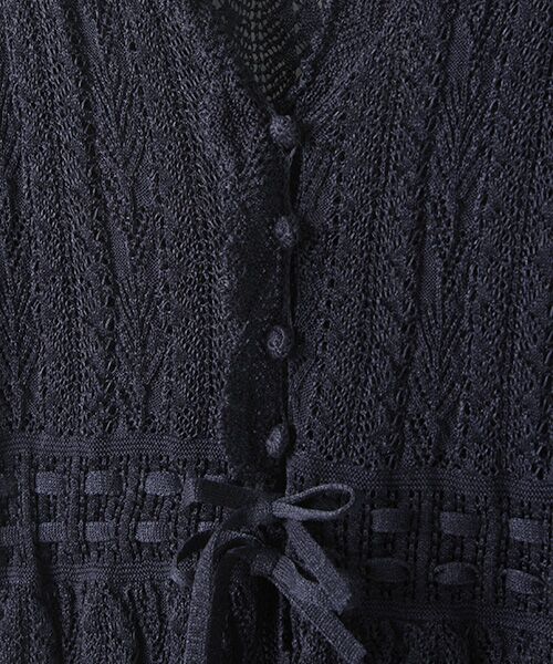 INGEBORG / インゲボルグ カーディガン・ボレロ | 【OUTLET】すかし編みロングニットカーディガン | 詳細9