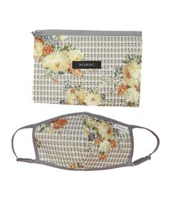 【OUTLET】チェックフラワープリントマスク＆マスクケース