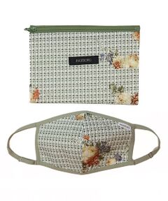 【OUTLET】チェックフラワープリントマスク＆マスクケース