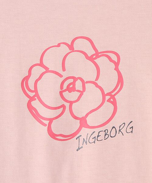 INGEBORG / インゲボルグ Tシャツ | 【OUTLET】カメリア＆ロゴワンポイントT-シャツ | 詳細6