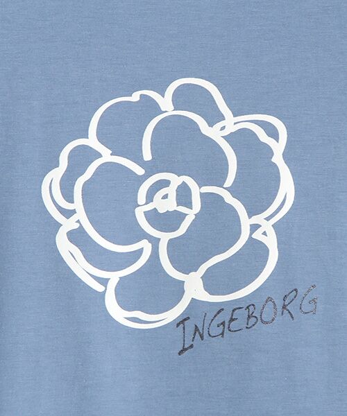 INGEBORG / インゲボルグ Tシャツ | 【OUTLET】カメリア＆ロゴワンポイントT-シャツ | 詳細9
