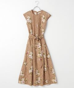 【OUTLET】シャドーチェックフラワーpt.ロングワンピース