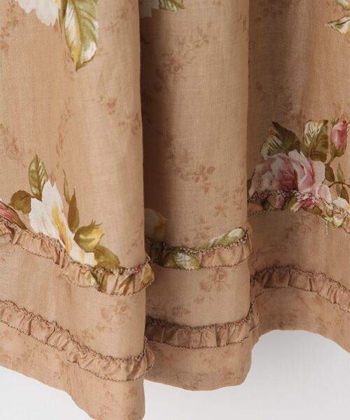 INGEBORG / インゲボルグ ロング・マキシ丈スカート | 【OUTLET】シャドーチェックフラワーpt.タックロングスカート | 詳細8