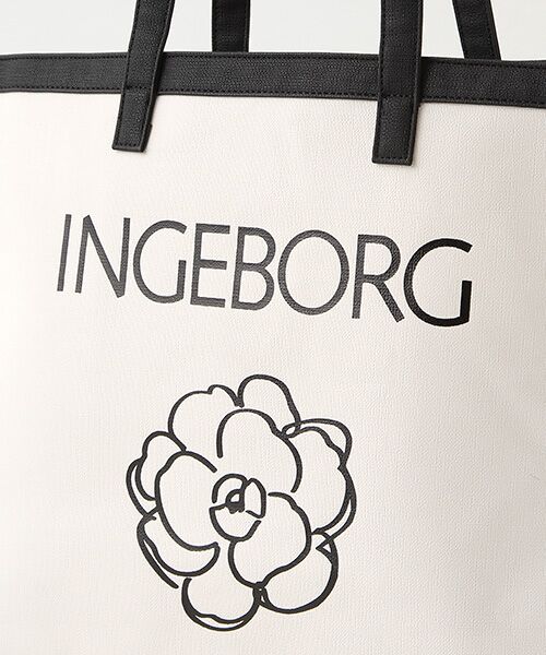 INGEBORG / インゲボルグ トートバッグ | 【OUTLET】ロゴ＆カメリアプリントBIGトートバッグ | 詳細5
