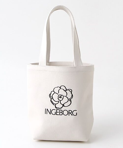 INGEBORG / インゲボルグ トートバッグ | 【OUTLET】ロゴ＆カメリアプリントミニトートバッグ | 詳細1