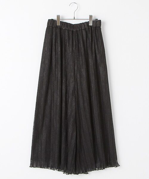 INGEBORG / インゲボルグ その他パンツ | 【OUTLET】フラワーラッセルレースプリーツ加工パンツ（クロ）