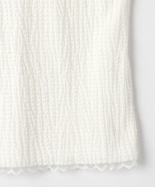 INGEBORG / インゲボルグ カットソー | 【OUTLET】ストレッチフリルレースノースリーブフラワーモチーフ付 | 詳細4