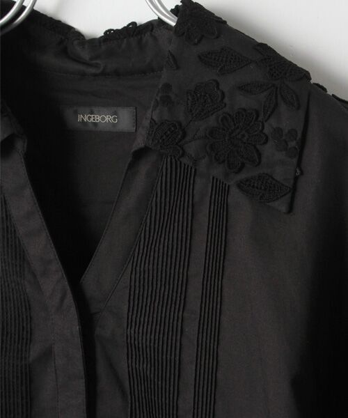 INGEBORG / インゲボルグ シャツ・ブラウス | 【OUTLET】ケミカルエンブロイダリーレーススリーブブラウス | 詳細1
