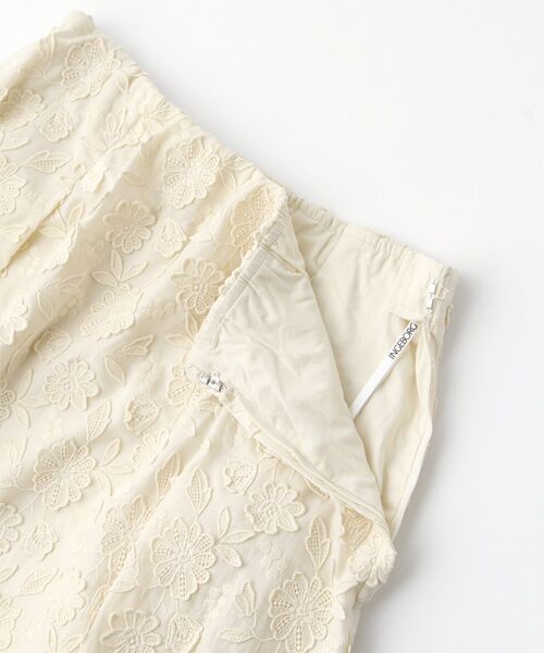 INGEBORG / インゲボルグ ロング・マキシ丈スカート | 【OUTLET】ケミカルエンブロイダリーレースタックフレアースカート | 詳細5