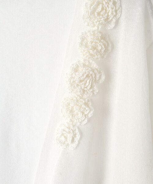 INGEBORG / インゲボルグ カーディガン・ボレロ | 【OUTLET】フラワーモチーフ付ロングニットカーディガン | 詳細2