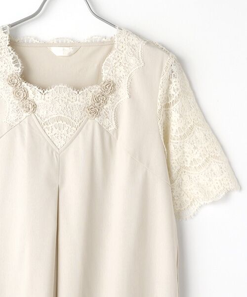 INGEBORG / インゲボルグ ロング・マキシ丈ワンピース | 【OUTLET】レース袖カットソーロングワンピース | 詳細3