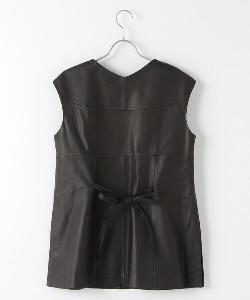 INGEBORG / インゲボルグ その他トップス | 【OUTLET】ラムレザーベストブラウス | 詳細1