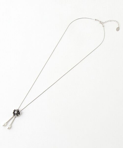 INGEBORG / インゲボルグ ネックレス・ペンダント・チョーカー | 【OUTLET】フラワースライダーロングネックレス（シルバー）