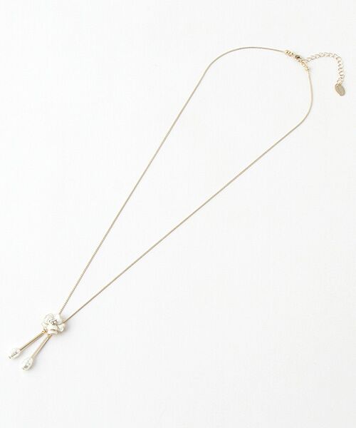 INGEBORG / インゲボルグ ネックレス・ペンダント・チョーカー | 【OUTLET】フラワースライダーロングネックレス（ゴールド）