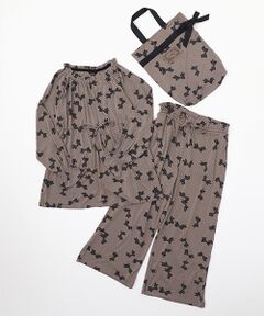 【OUTLET】【EC 限定販売】ドットリボンpt.ナイティパジャマ＆ミニバッグセット