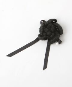 【OUTLET】フラワーモチーフニットコサージュ