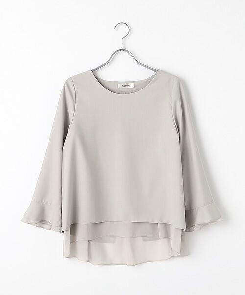 INGEBORG / インゲボルグ シャツ・ブラウス | 【OUTLET】クリアツイル・シフォンコンビブラウスカメリアコサージュ付 | 詳細6