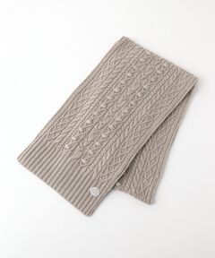 【OUTLET】アラン編ニットロングマフラー