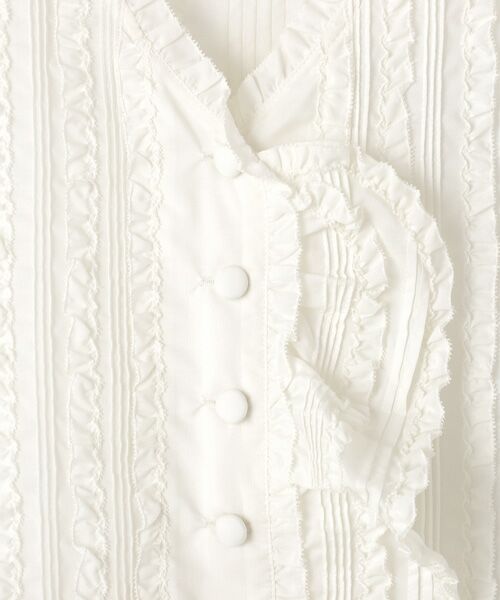 INGEBORG / インゲボルグ ベスト | 【OUTLET】スパンローンピコフリル＆タックベスト | 詳細2