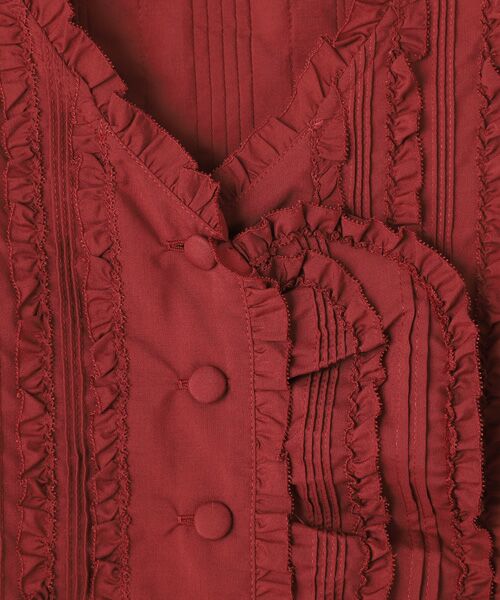 INGEBORG / インゲボルグ ベスト | 【OUTLET】スパンローンピコフリル＆タックベスト | 詳細3