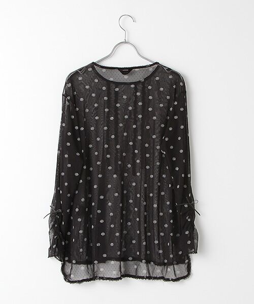 INGEBORG / インゲボルグ チュニック | 【OUTLET】カメリアpt.ドットチュールチュニック | 詳細1