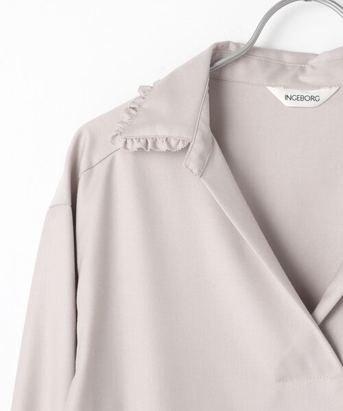 INGEBORG / インゲボルグ シャツ・ブラウス | 【OUTLET】マイクロT/Rギャバシャツブラウス | 詳細2